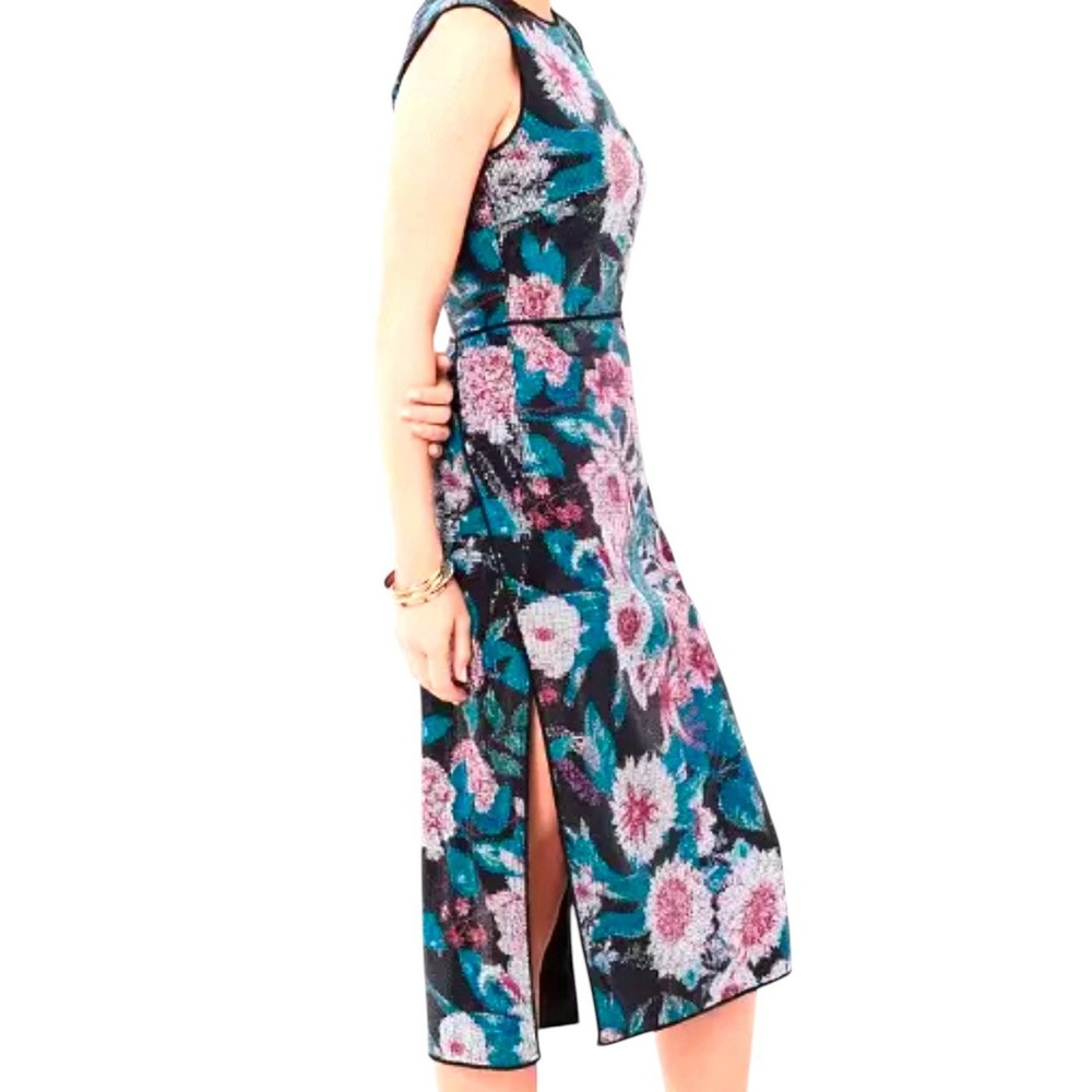 Diane Von Furstenberg Sequined‎ Fitted Midi Dress Fully Lined Sz 4 (Retail $998) - Picture 2 of 11